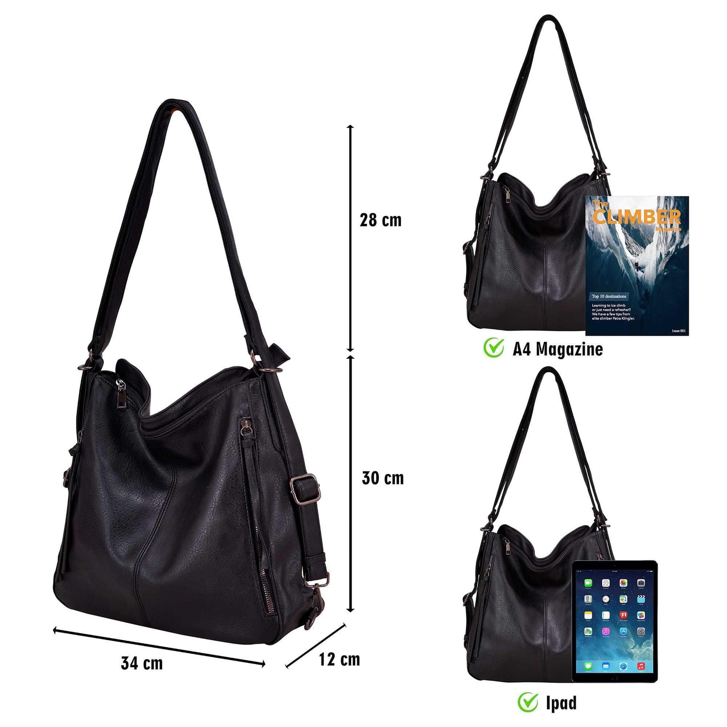 NIUVELLA 3-Pcs Handbags Set for Women